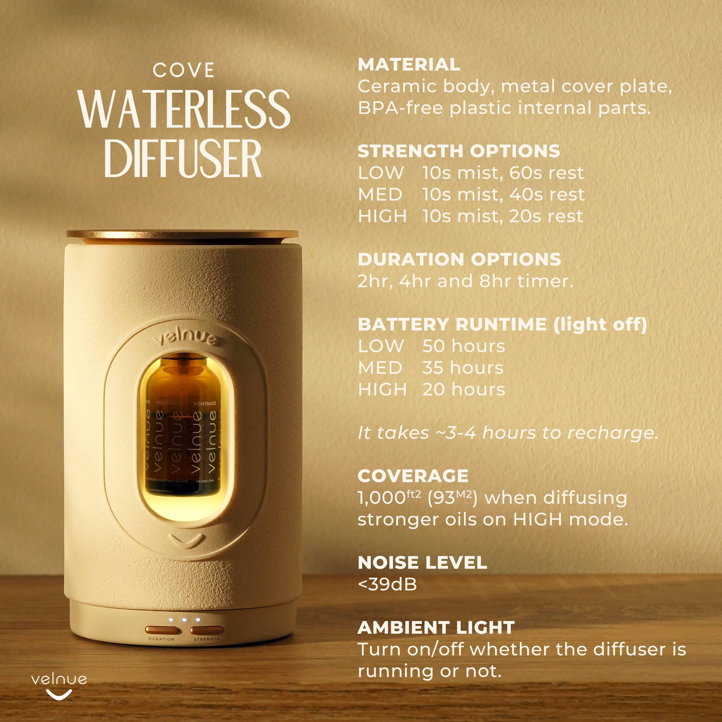 Lucid x Velnue: Cove Waterless Fragrance Diffuser