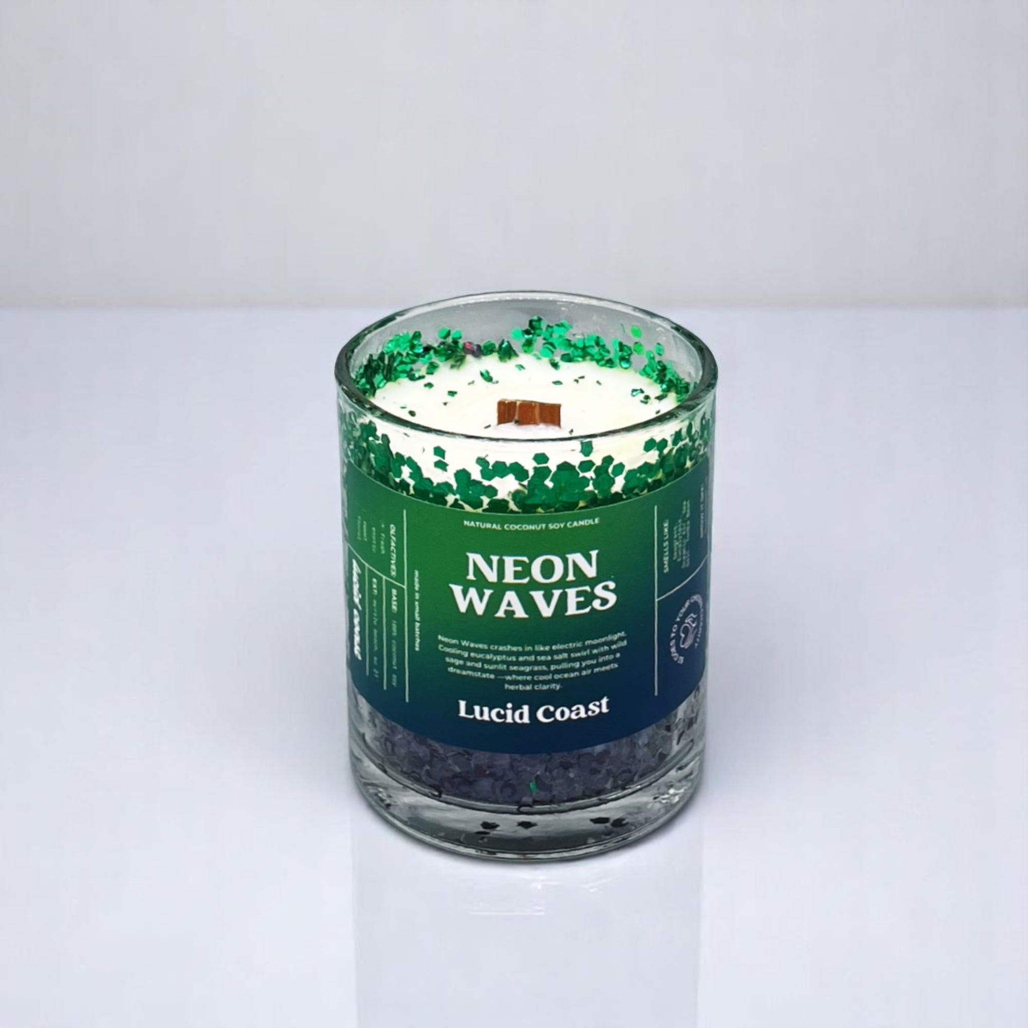Neon Waves Candle