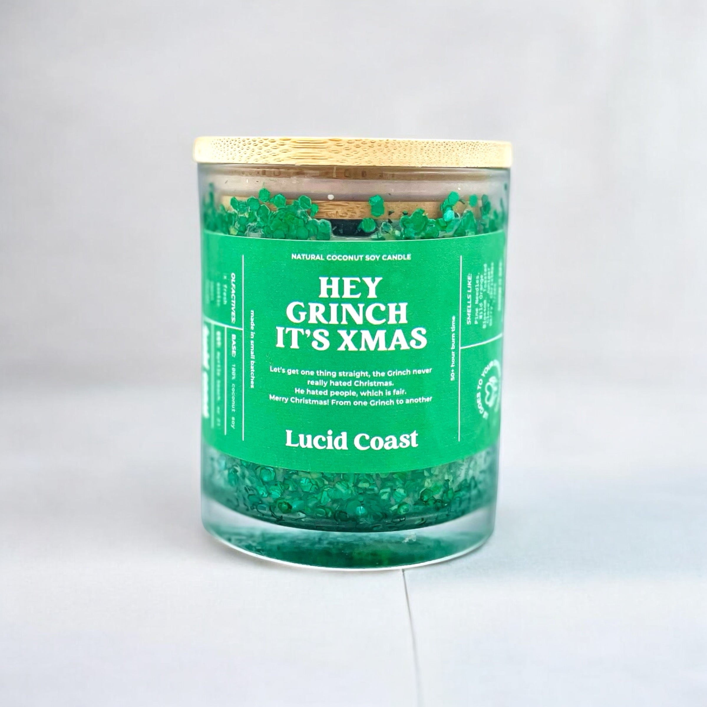 Hey Grinch, It's Christmas Candle