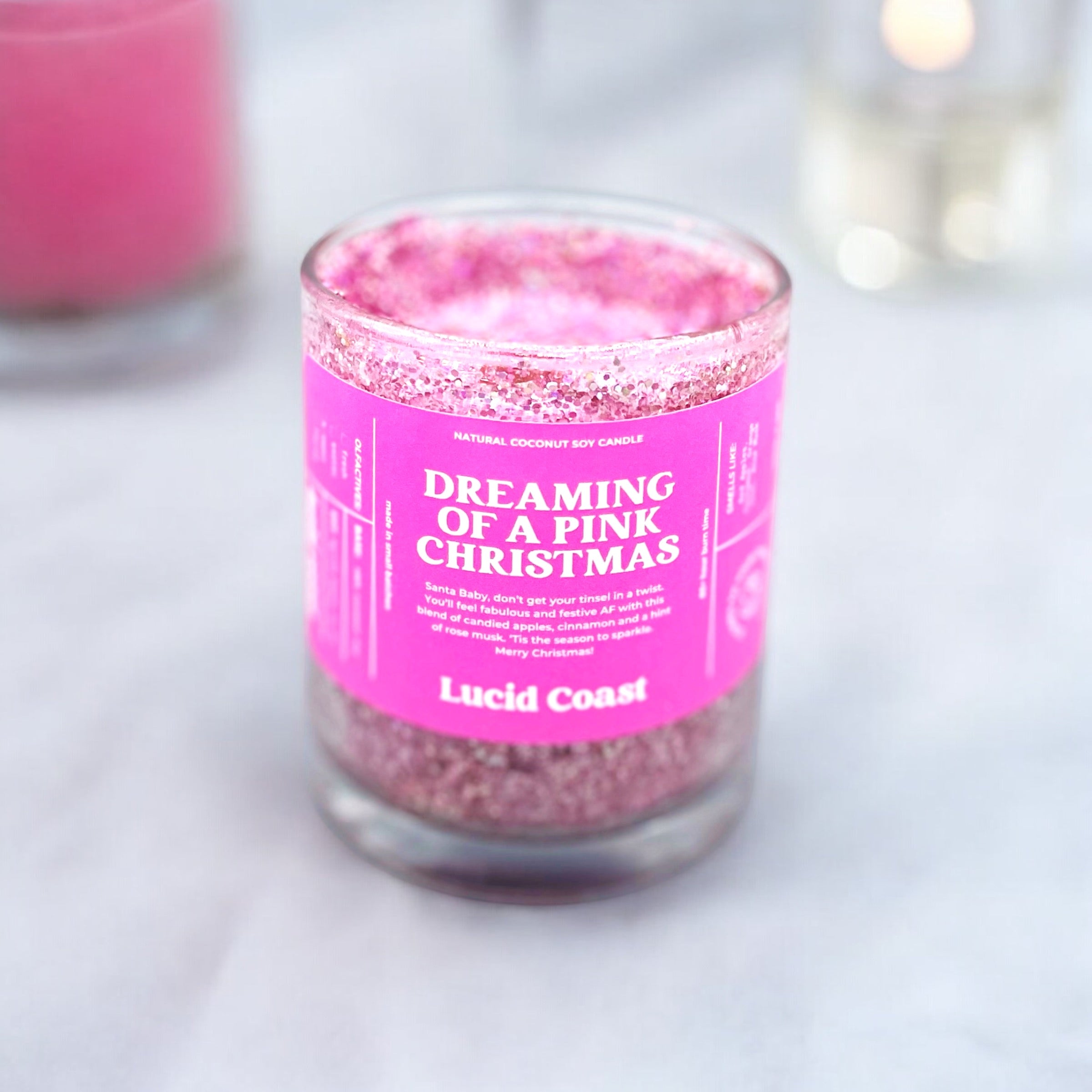 Pink Christmas Candle