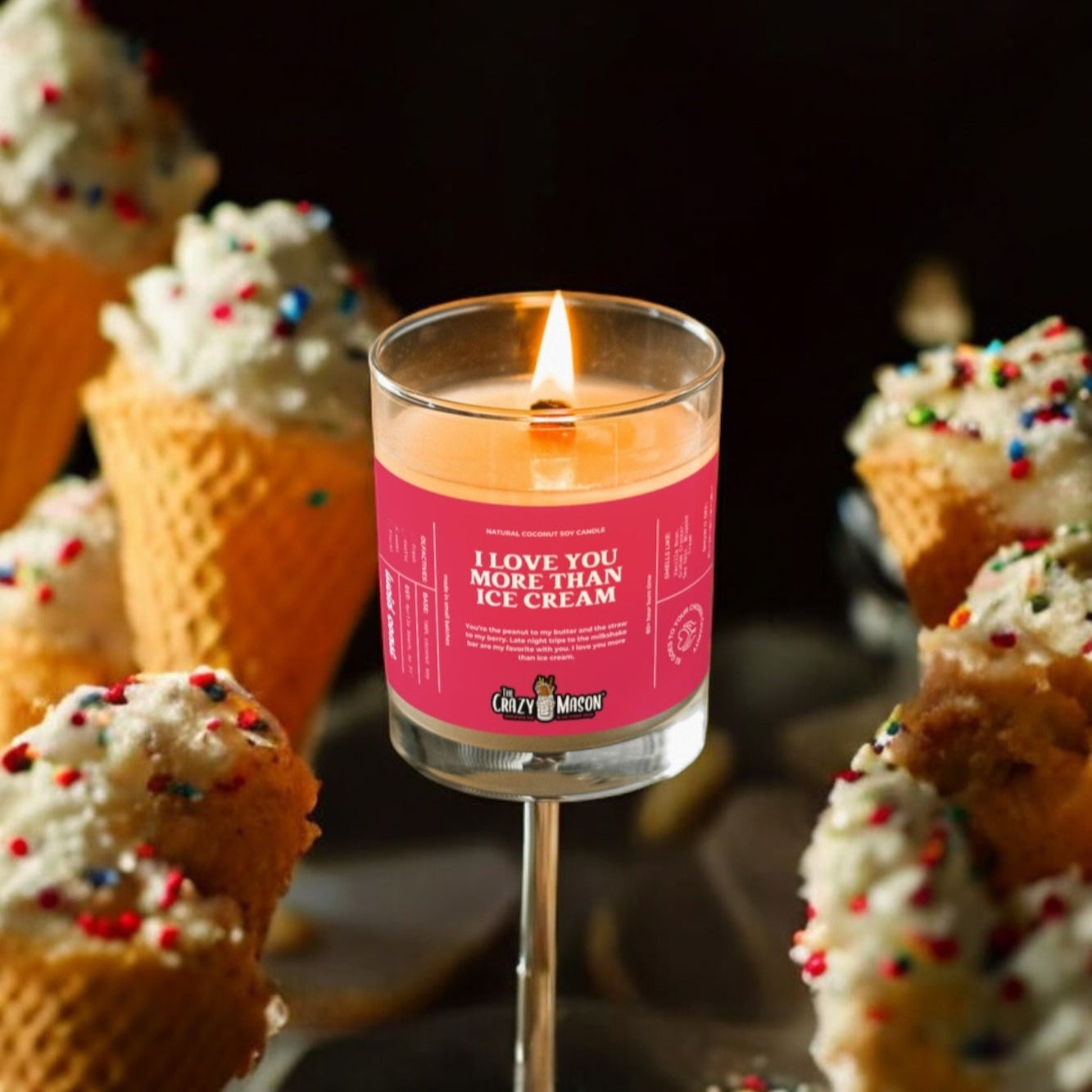 I Love You More Than Ice Cream Candle